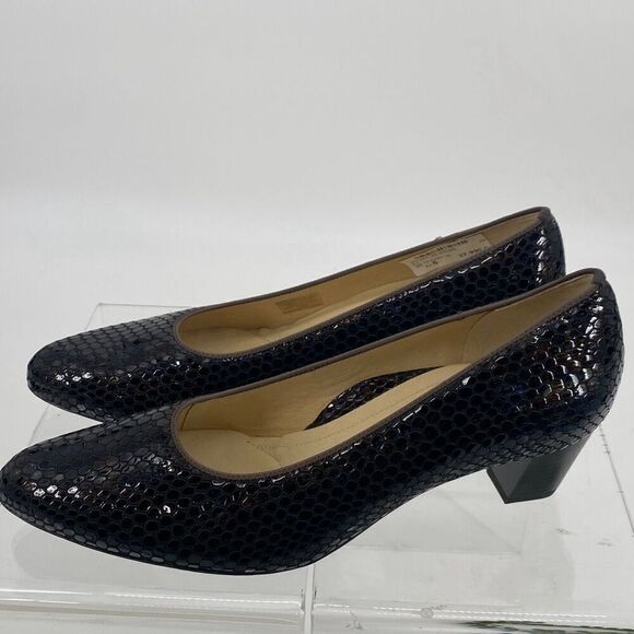 Ara Ladies Slip-On  Crocodile Low Heel Comfort Pump Brown New US Size‎ 8.5 - Picture 3 of 14